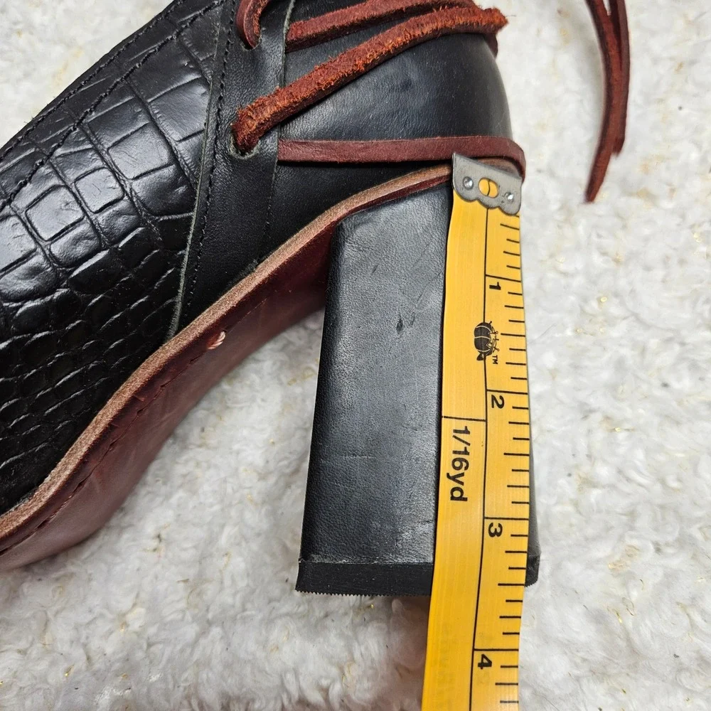Freebird by Steven Jillian Leather Block Heel Pumps sz 10
